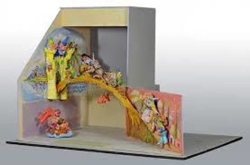 Magical Fairytale Diorama Unique Wood and Clay Sculpture 1986 36 in Sculpture - Red Grooms Magical Fairytale Diorama Unique Wood and Clay Sculpture 1986 36 in Sculpture - Red Grooms