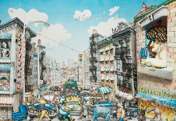 Little Italy 1989 3-D Limited Edition Print - Red Grooms Little Italy 1989 3-D Limited Edition Print - Red Grooms