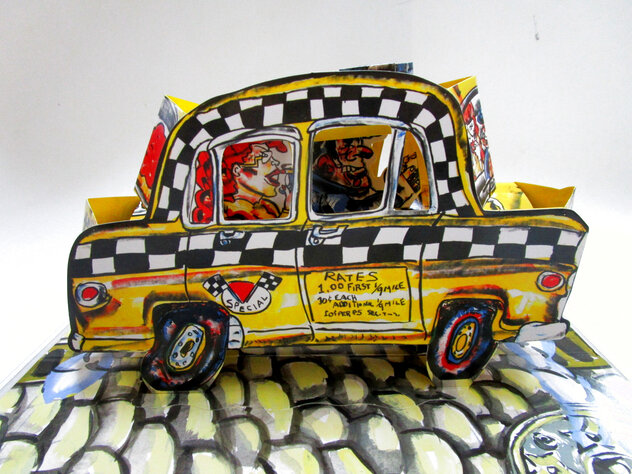 Taxi Pop-Up 3-D Sculpture 2004 Sculpture by Red Grooms