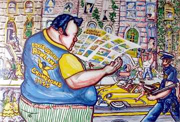 Sunday Funnies, AP 1985 Limited Edition Print - Red Grooms Sunday Funnies, AP 1985 Limited Edition Print - Red Grooms