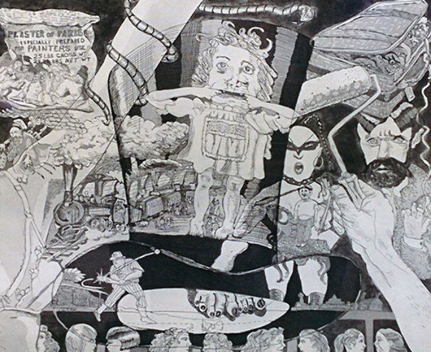 Heads Up D.H. 1980 Limited Edition Print by Red Grooms Heads Up D.H. 1980 Limited Edition Print by Red Grooms