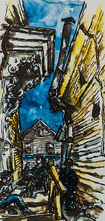 New England Street Scene 1979 Limited Edition Print - Chaim Gross New England Street Scene 1979 Limited Edition Print - Chaim Gross