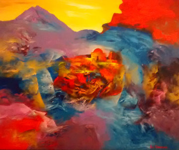 Holy City VI 2009 43x51 Super Huge Original Painting - Eduard Grossman Holy City VI 2009 43x51 Super Huge Original Painting - Eduard Grossman