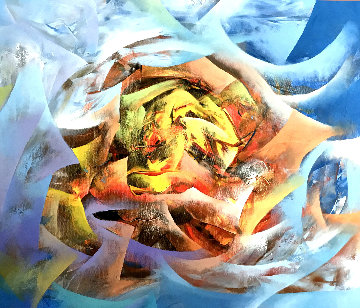 Lasting Flame II 2012 44x44 Original Painting - Eduard Grossman Lasting Flame II 2012 44x44 Original Painting - Eduard Grossman