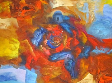 Passionate Evening 39x46 Huge Original Painting - Eduard Grossman Passionate Evening 39x46 Huge Original Painting - Eduard Grossman