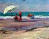 Beach Umbrella 1952 16x20 Original Painting by Emile Albert Gruppe - 0