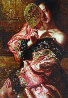 Fan Dance Unique 2010 33x27 Embellished Limited Edition Print by George Tsui - 0 Fan Dance Unique 2010 33x27 Embellished Limited Edition Print by George Tsui - 0