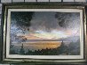 A Summer Dream Sunset, Lake Tahoe 1985 32x52 Huge - California Original Painting by Jean Guay - 1