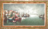 Untitled Harbor Seascape 32x56 - Huge Original Painting by Eleonore Guinther - 1