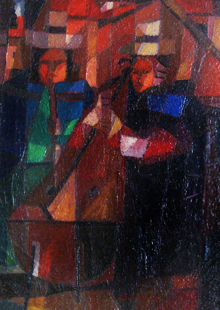 Musicos Original Painting by Ernesto Gutierrez