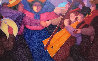 Los Musicos 37x71 Huge Mural Size Original Painting by Ernesto Gutierrez - 0