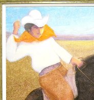 El Caballo (The Cowboy) 2010 56x46 Super Huge Original Painting by Ernesto Gutierrez - 2 El Caballo (The Cowboy) 2010 56x46 Super Huge Original Painting by Ernesto Gutierrez - 2