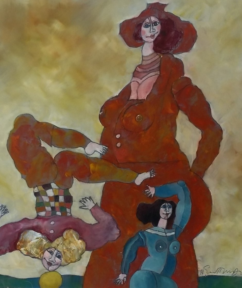 Untitled (Clown) 22x24 Original Painting by Harry Guttman Untitled (Clown) 22x24 Original Painting by Harry Guttman