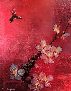Crimson Blossom 2012 28x34 Original Painting - Patrick Guyton Crimson Blossom 2012 28x34 Original Painting - Patrick Guyton