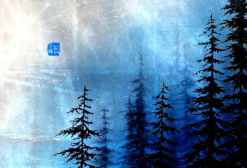 Blue Winter 2017 12x17 Original Painting - Patrick Guyton