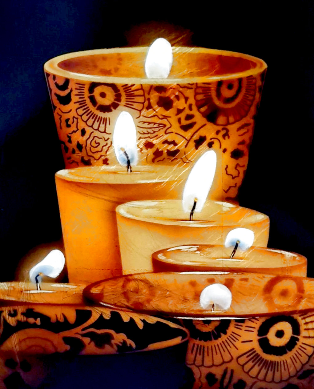 Luminous 2016 Mixed Media on Aluminum by Patrick Guyton For Sale on