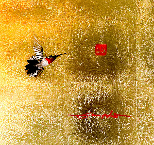 Goldie with Red Chop 2016 20x20 Original Painting - Patrick Guyton