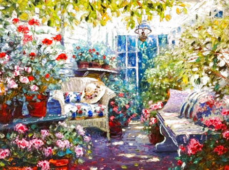 Afternoon Reflections 37x47 - Huge Original Painting - Gordon Wang