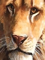 Lion and Lioness 1995 33x47 Huge Original Painting by Grant Hacking - 5 Lion and Lioness 1995 33x47 Huge Original Painting by Grant Hacking - 5