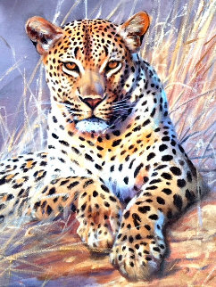Leopard 1995 24x30 Original Painting - Grant Hacking