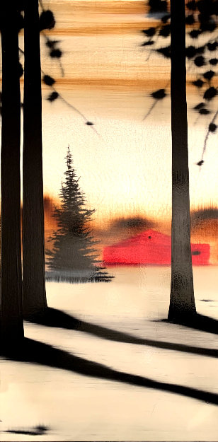 My Place #7034 2007 15x30 Original Painting - Hamilton Aguiar