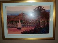 Riviera Twilight Embellished Limited Edition Print by Kerry Hallam - 1 Riviera Twilight Embellished Limited Edition Print by Kerry Hallam - 1