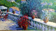 Terrace in the Midi 38x48 Original Painting by Kerry Hallam - 3 Terrace in the Midi 38x48 Original Painting by Kerry Hallam - 3