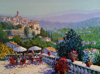 Terrace in the Midi 38x48 Original Painting by Kerry Hallam - 0 Terrace in the Midi 38x48 Original Painting by Kerry Hallam - 0