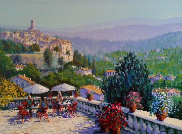 Terrace in the Midi 38x48 Original Painting - Kerry Hallam Terrace in the Midi 38x48 Original Painting - Kerry Hallam