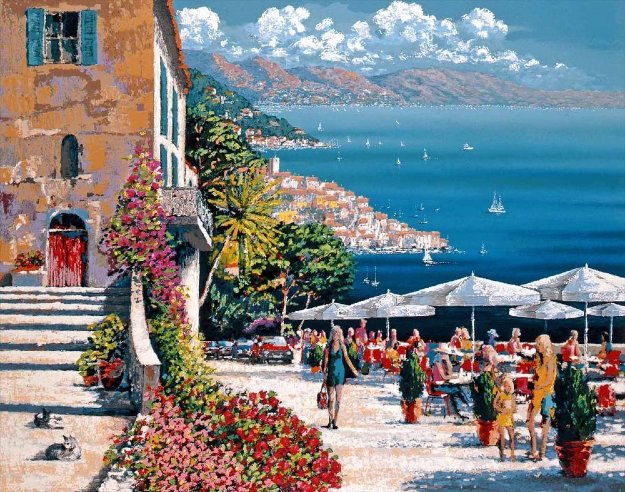 Cafe De La Ramparts 1997 Limited Edition Print by Kerry Hallam Cafe De La Ramparts 1997 Limited Edition Print by Kerry Hallam