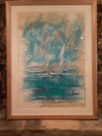 Monterey Chart 51x39 California Original Painting by Kerry Hallam - 2 Monterey Chart 51x39 California Original Painting by Kerry Hallam - 2