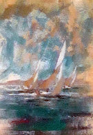 Monterey Chart 51x39 California Original Painting by Kerry Hallam - 0 Monterey Chart 51x39 California Original Painting by Kerry Hallam - 0