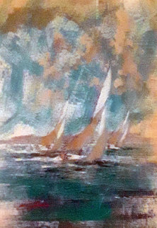 Monterey Chart 51x39 California Original Painting - Kerry Hallam Monterey Chart 51x39 California Original Painting - Kerry Hallam
