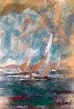 Monterey, California Nautical Chart Painting-   51x39 California Original Painting by Kerry Hallam - 0