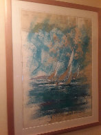 Monterey Chart 51x39 California Original Painting by Kerry Hallam - 1 Monterey Chart 51x39 California Original Painting by Kerry Hallam - 1