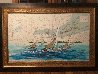 Sombrero Key Nautical Chart 38x56 Florida Original Painting by Kerry Hallam - 1