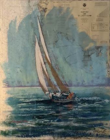 Tampa Bay Nautical Chart 2001 52x45 Works on Paper (not prints) by Kerry Hallam Tampa Bay Nautical Chart 2001 52x45 Works on Paper (not prints) by Kerry Hallam