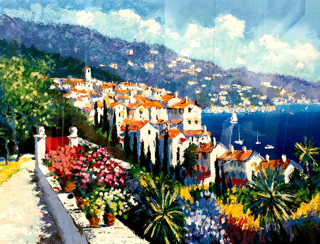 Mediterranean Suite: Eze Village and Mediterranean View 1993 Limited Edition Print by Kerry Hallam