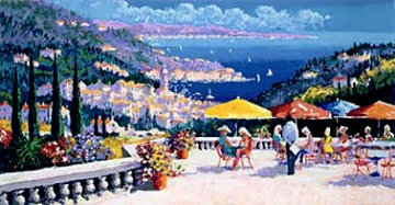 Cap D'azur 1996 Heavily Artist Embellished Limited Edition Print - Kerry Hallam Cap D'azur 1996 Heavily Artist Embellished Limited Edition Print - Kerry Hallam