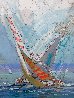 Tacoma Harbor 35x48 Huge Nautical Chart - Seattle, Washington Original Painting by Kerry Hallam - 1
