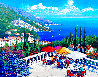 Terrace Repas 1997 41x47 - Huge Original Painting by Kerry Hallam - 0