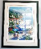 Portofino 1996 Italy - Huge Serigraph  51x41 Limited Edition Print by Kerry Hallam - 1