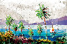 Pillsbury Sound Painting - 1997 39x49 - Huge - Virgin Islands Original Painting by Kerry Hallam - 0