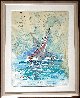 Newport Bay Nautical Chart Painting - 1990 48x38 - Huge - Newport Beach, CA Original Painting by Kerry Hallam - 1