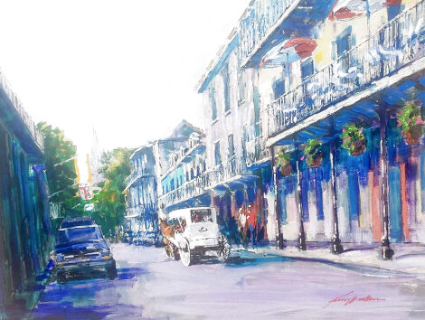 French Quarter 50x60 - Huge - New Orleans, LA Original Painting - Kerry Hallam