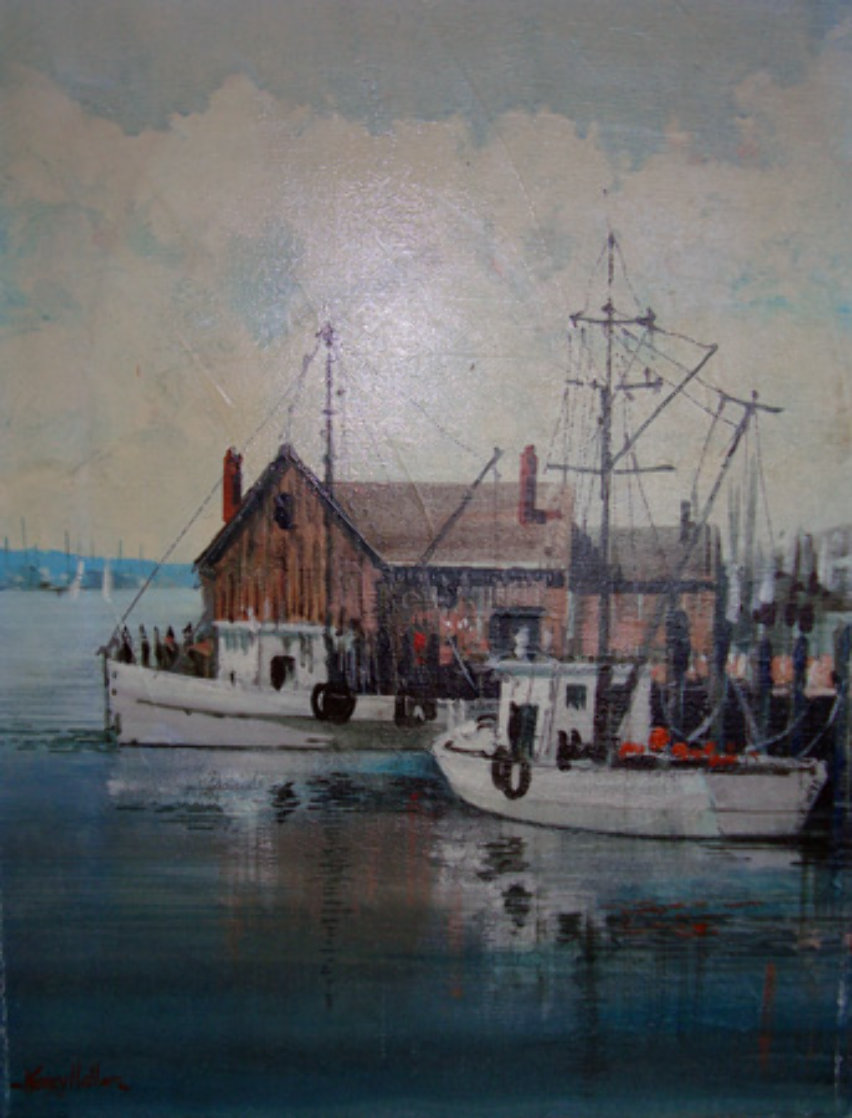 Untitled Harbor 16x12 Original Painting by Kerry Hallam Untitled Harbor 16x12 Original Painting by Kerry Hallam