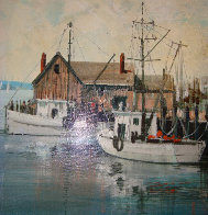 Untitled Harbor 16x12 Original Painting by Kerry Hallam - 1 Untitled Harbor 16x12 Original Painting by Kerry Hallam - 1