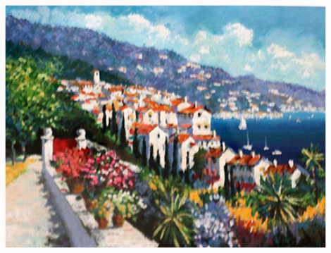 Mediterranean View 1995 Limited Edition Print - Kerry Hallam