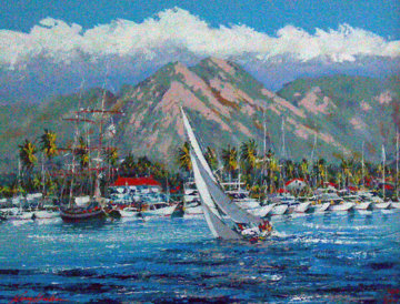 Moana Makani 2001 Embellished Limited Edition Print - Kerry Hallam Moana Makani 2001 Embellished Limited Edition Print - Kerry Hallam