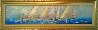 Untitled (Sailboats) 1998 13x40 Original Painting by Kerry Hallam - 2